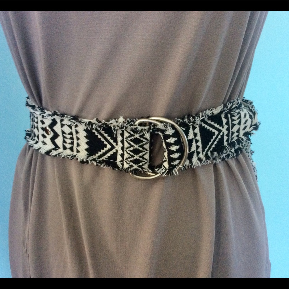 ❤️ BOHO BLACK/CREME ADJUSTABLE BELT
